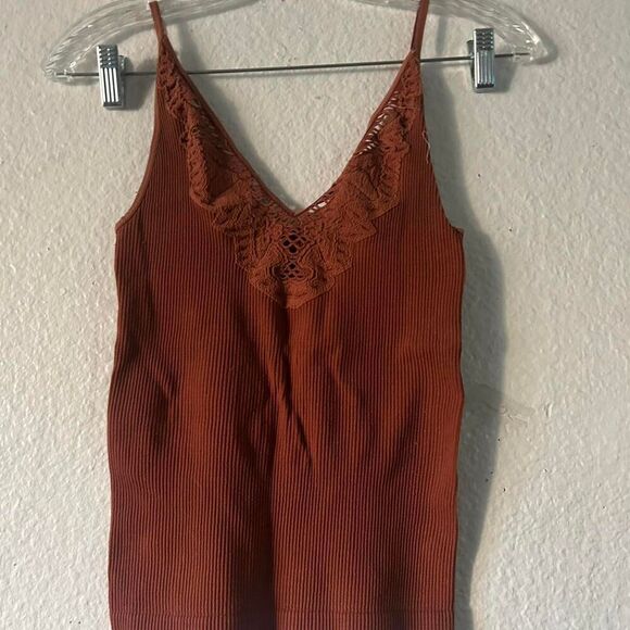 Intimately Free People Lace Clay Tank Medium Workout Summer Boho Fairy - Picture 1 of 8